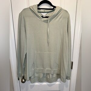 Weatherproof vintage green plaid hoodie tunic XXL lighter weight